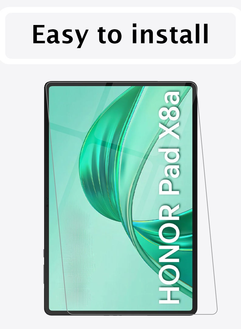 Theodor Screen Protector for Honor Pad X8a 11 Inch 2024, 9H Hardness Tempered Glass, Bubble Free Easy Installation, Full Coverage And Anti Scratch Case Friendly- Clear - Image 3